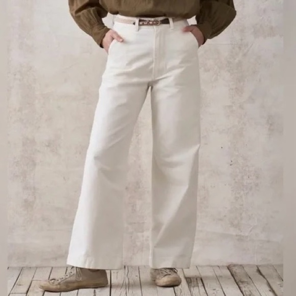 Buck Mason High Desert Canvas Straight Leg Pants in Wicker 🤍